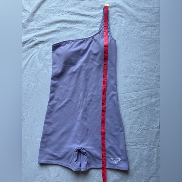Roxy Kelia Lavender Purple Asymmetrical Workout Bodysuit Romper - Picture 14 of 15